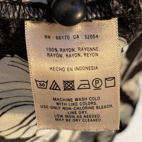 MAEVE Anthropologie Black/White Floral Tunic Top/Dress Size 2 - Picture 6 of 7